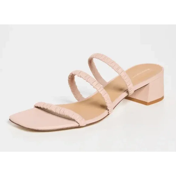 NEW reformation Assunta Strappy Block Heels in serenade size 7.5 - Picture 3 of 6